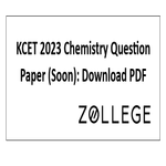 KCET 2023 Chemistry Question Paper Soon Download PDF